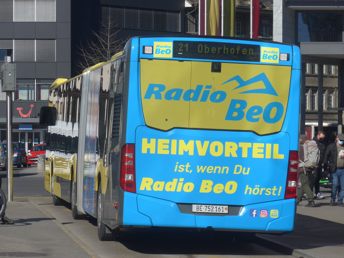 (223'643) - STI Thun - Nr. 161/BE 752'161 - Mercedes am 20. Februar 2021 beim Bahnhof Thun