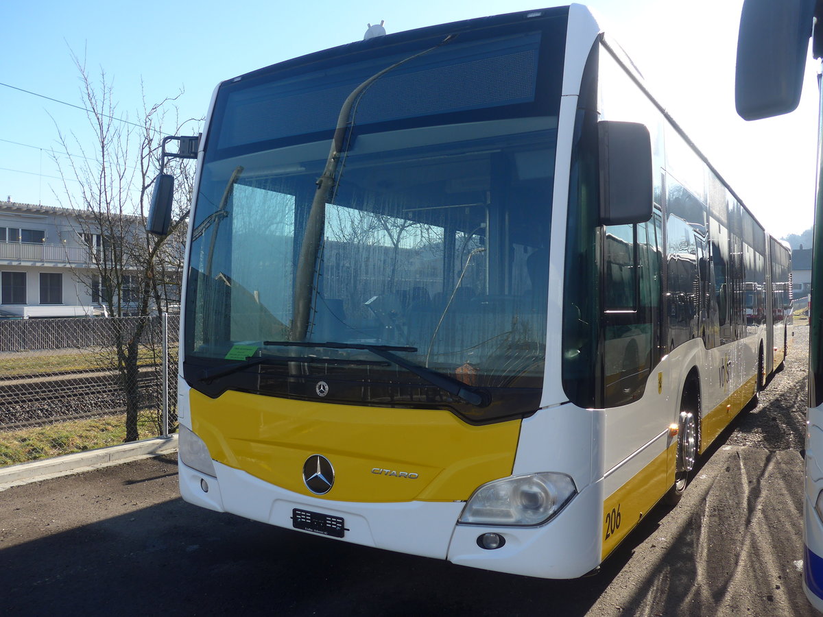 (223'659) - VBSH Schaffhausen - Nr. 206 - Mercedes am 21. Februar 2021 in Winterthur, EvoBus