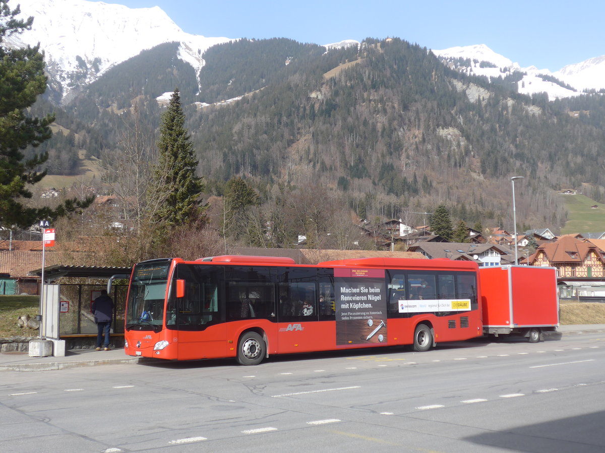 (223'721) - AFA Adelboden - Nr. 96/BE 823'926 - Mercedes am 23. Februar 2021 beim Bahnhof Frutigen