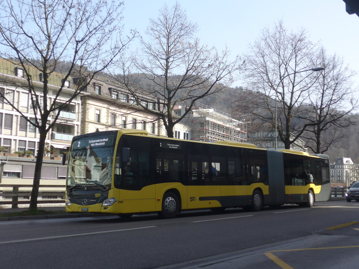 (223'726) - STI Thun - Nr. 709/BE 865'709 - Mercedes am 24. Februar 2021 in Thun, Postbrcke