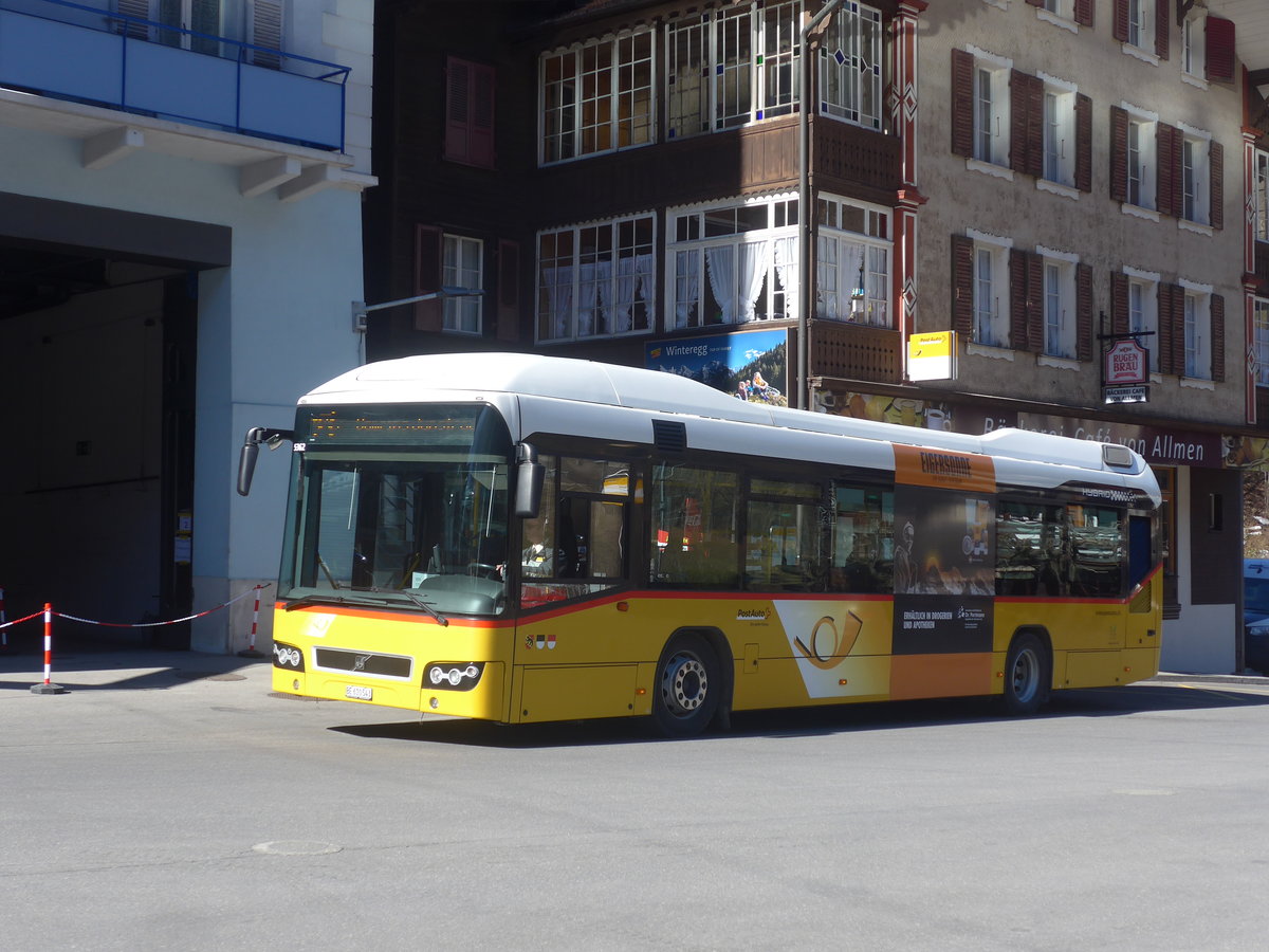 (223'735) - PostAuto Bern - BE 610'543 - Volvo am 25. Februar 2021 beim Bahnhof Lauterbrunnen