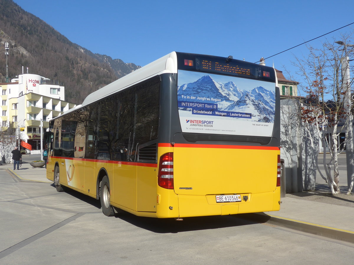 (223'755) - PostAuto Bern - BE 610'546 - Mercedes am 25. Februar 2021 beim Bahnhof Interlaken West