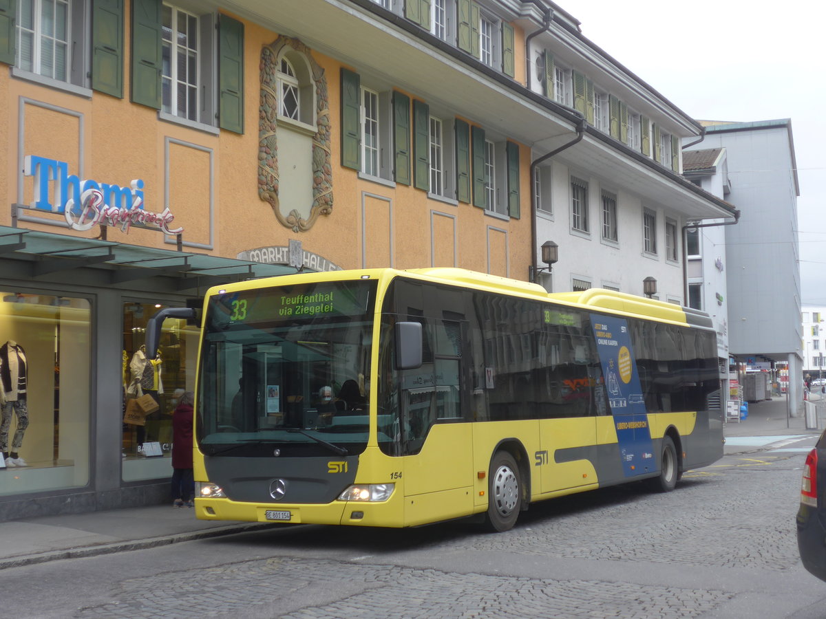 (223'818) - STI Thun - Nr. 154/BE 801'154 - Mercedes am 27. Februar 2021 in Thun, Marktgasse