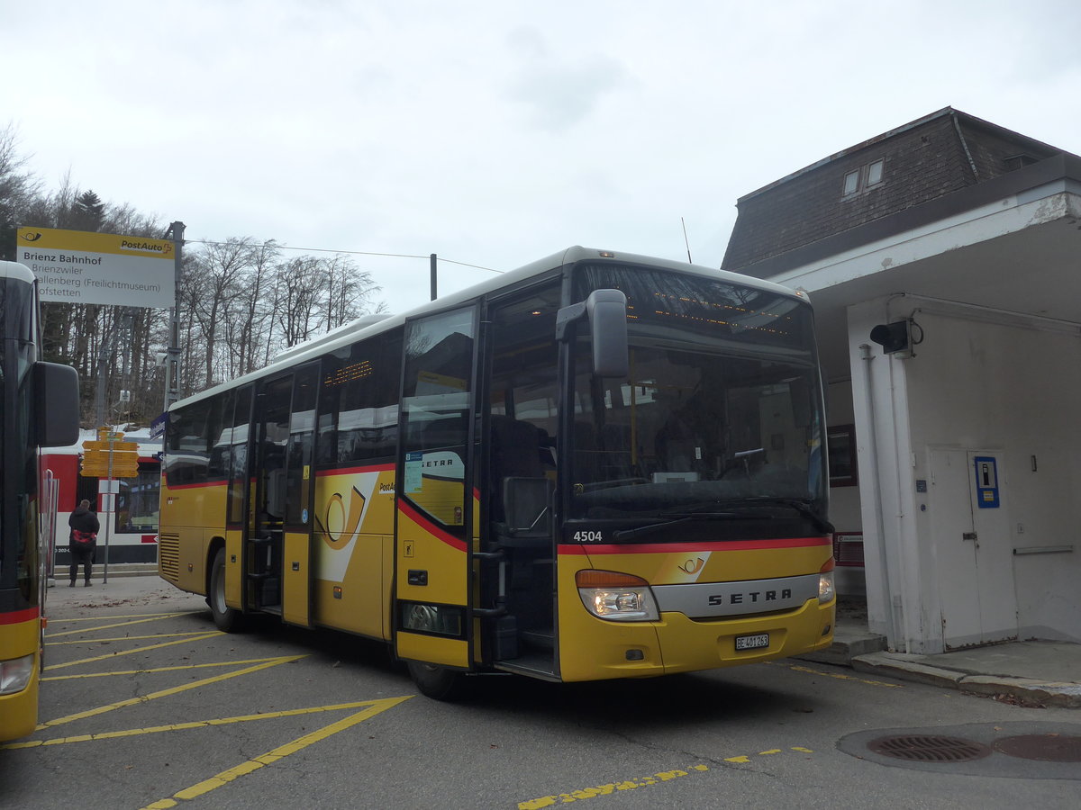 (224'127) - PostAuto Bern - BE 401'263 - Setra (ex AVG Meiringen Nr. 63) am 13. Mrz 2021 auf dem Brnigpass