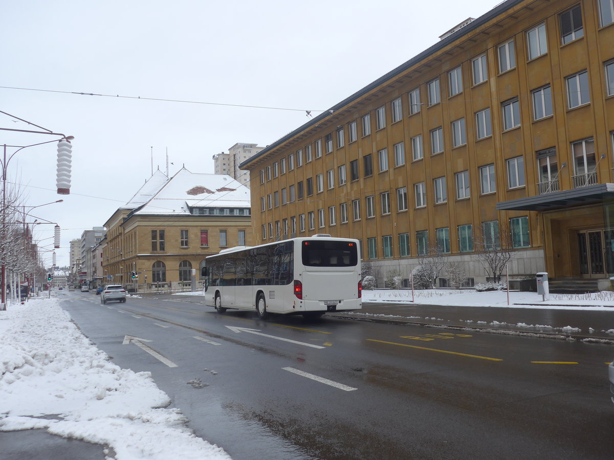 (224'163) - Interbus, Yverdon - Nr. 47/NE 231'047 - Setra (ex Nr. 6; ex SBC Chur Nr. 106) am 14. Mrz 2021 beim Bahnhof La Chaux-de-Fonds (Einsatz CarPostal)