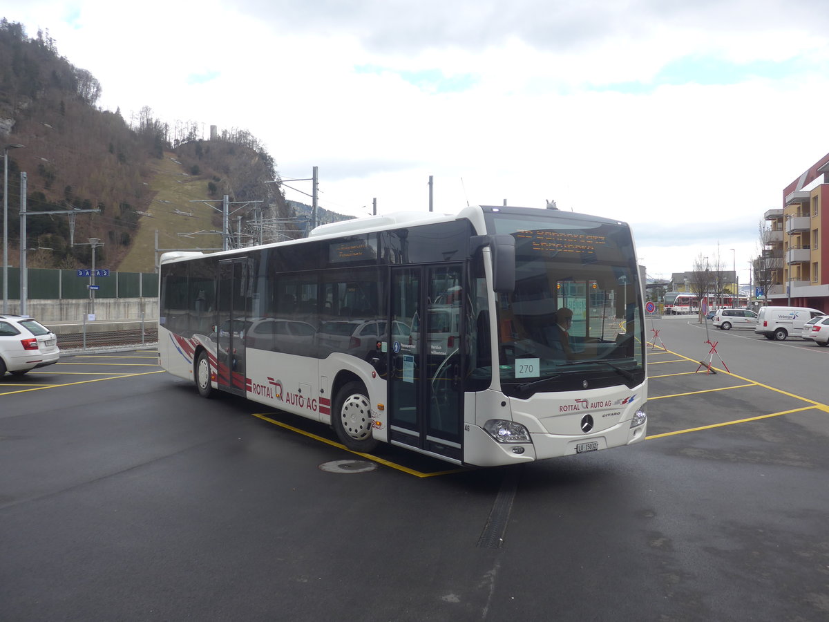 (224'403) - ARAG Ruswil - Nr. 36/LU 15'032 - Mercedes am 27. Mrz 2021 beim Bahnhof Stansstad