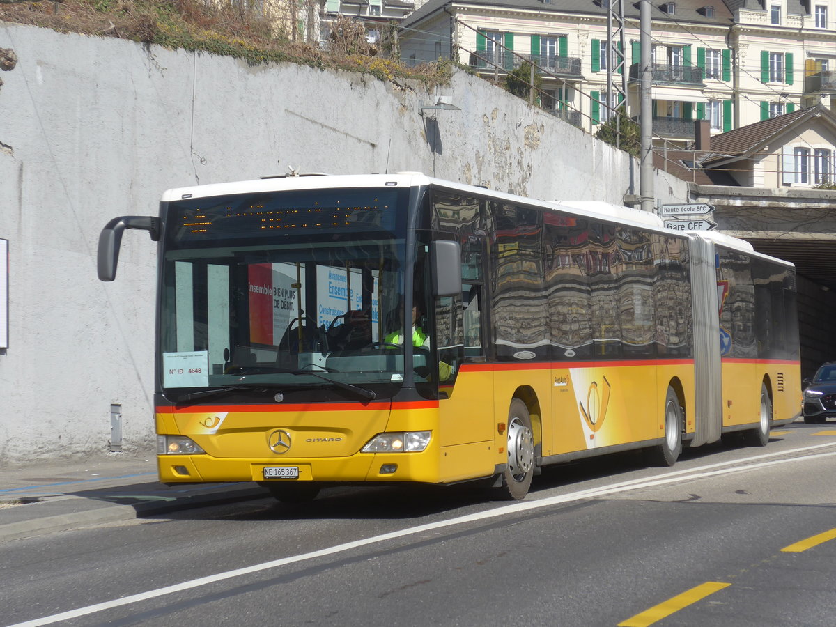 (224'566) - PostAuto Bern - Nr. 689/NE 165'367 - Mercedes (ex BE 834'689; ex Hfliger, Sursee Nr. 7) am 29. Mrz 2021 in Neuchtel, Avenue de la Gare