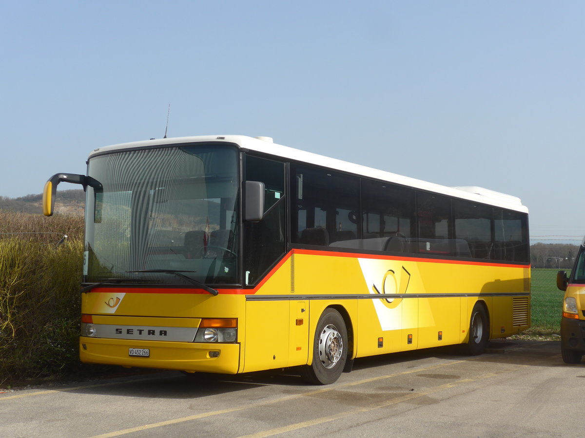 (224'663) - CarPostal Ouest - VD 452'266 - Setra (ex Schnider, Schpfheim) am 2. April 2021 in Daillens, Planzer