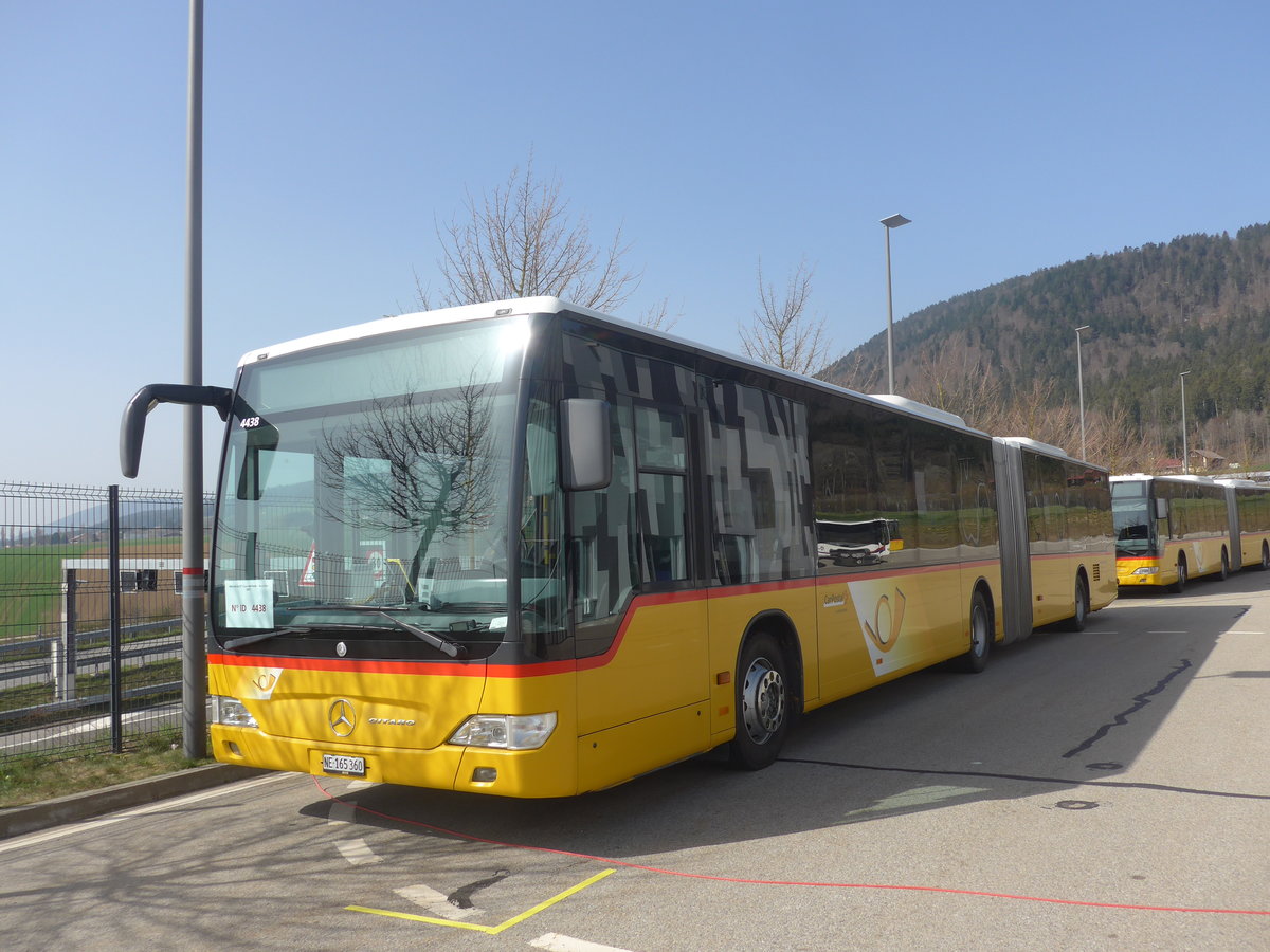 (224'679) - CarPostal Ouest - NE 165'360 - Mercedes (ex VD 545'211) am 2. April 2021 in Boudevilliers, SCAN-ne