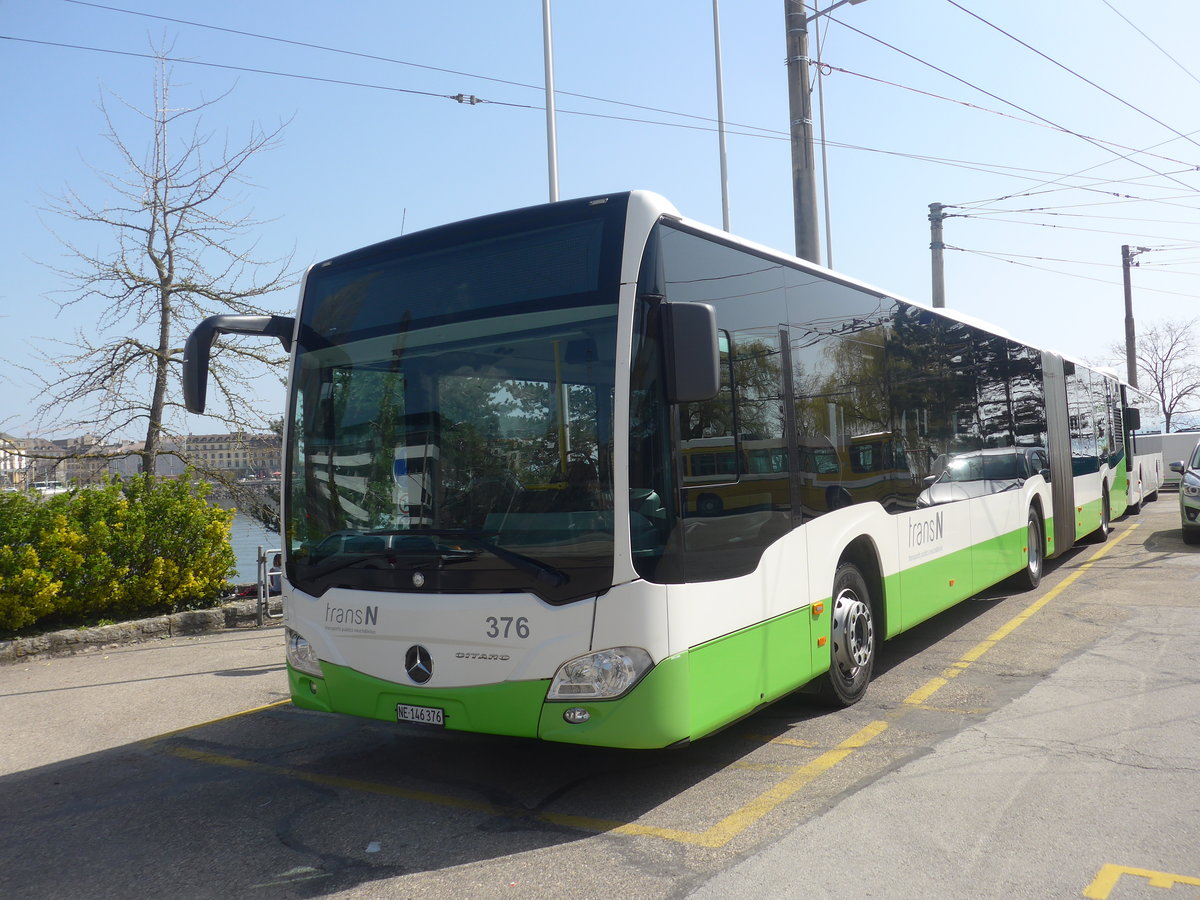 (224'722) - transN, La Chaux-de-Fonds - Nr. 376/NE 146'376 - Mercedes am 2. April 2021 in Neuchtel, Dpt