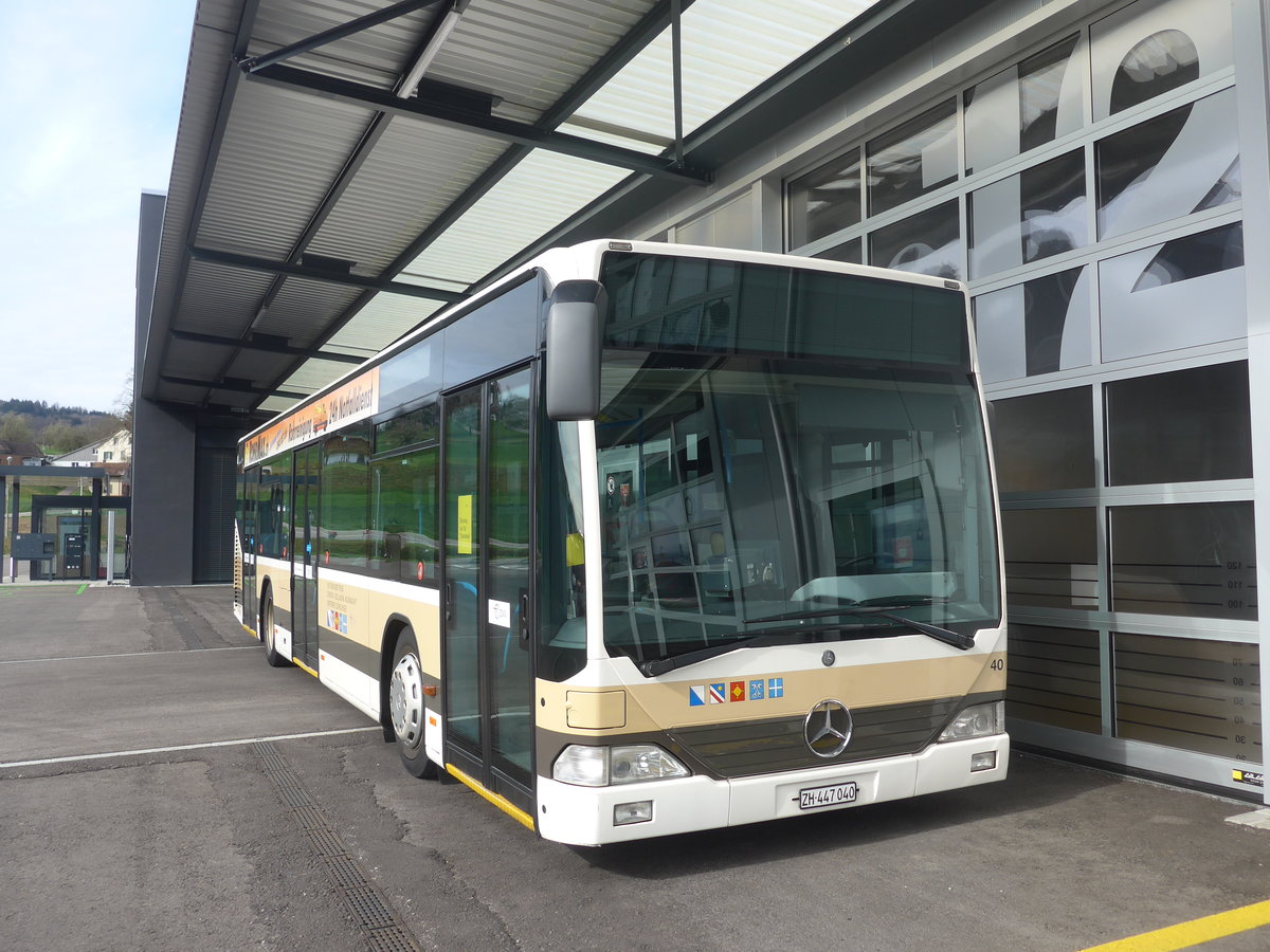 (224'887) - AZZK Zollikon - Nr. 40/ZH 447'040 - Mercedes (ex Welti-Furrer, Zrich Nr. 92) am 11. April 2021 in Winterthur, EvoBus