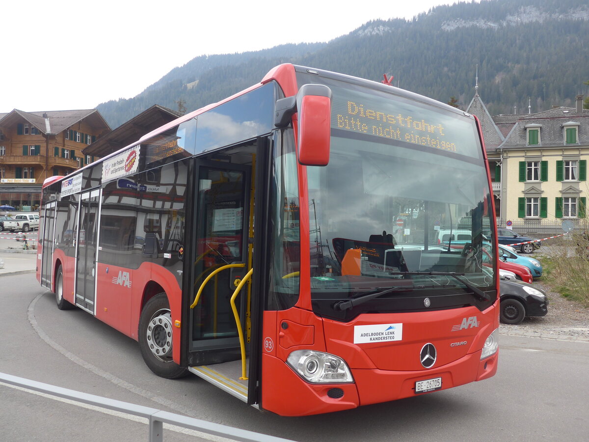 (225'287) - AFA Adelboden - Nr. 93/BE 26'705 - Mercedes am 27. April 2021 beim Bahnhof Zweisimmen