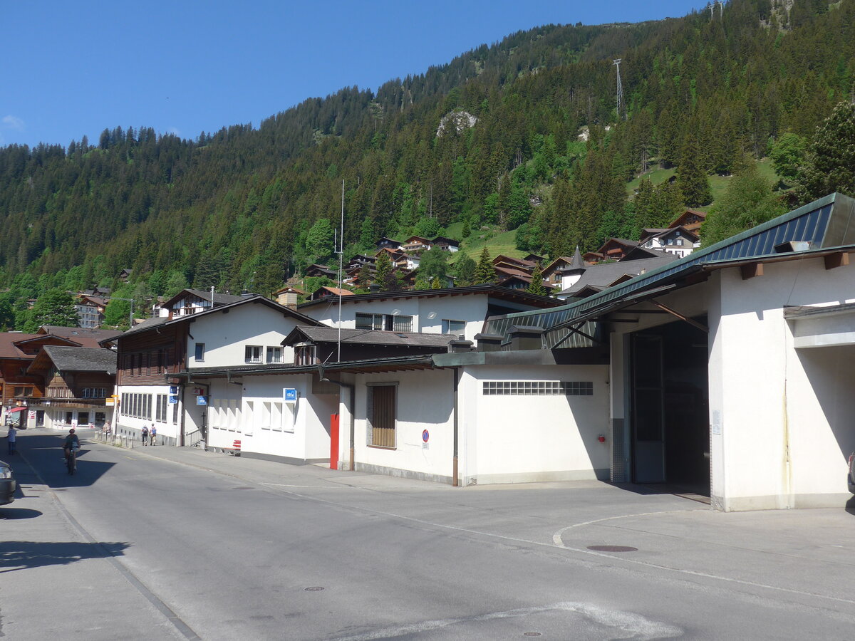 (225'923) - AFA-Bustation und Depot am 16. Juni 2021 in Adelboden, Busstation