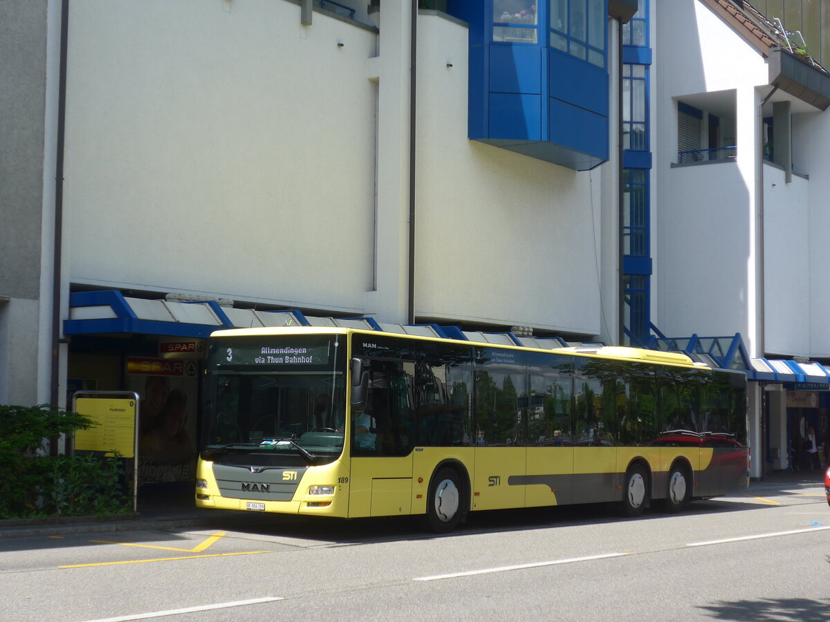 (225'995) - STI Thun - Nr. 189/BE 804'189 - MAN am 23. Juni 2021 in Thun, Postbrcke