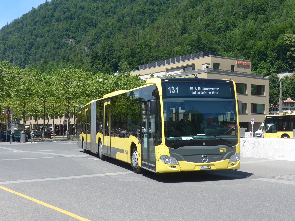 (226'036) - STI Thun - Nr. 706/BE 818'706 - Mercedes am 26. Juni 2021 beim Bahnhof Interlaken Ost