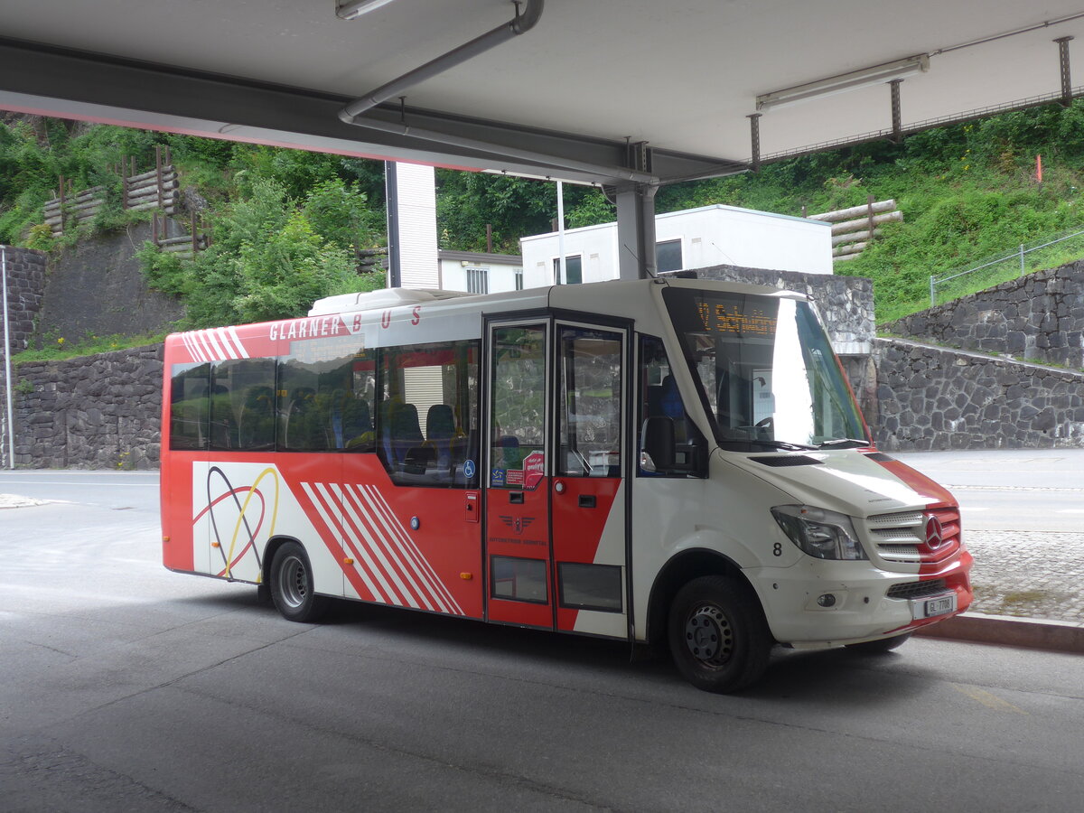 (226'414) - AS Engi - Nr. 8/GL 7708 - Mercedes/Kutsenits am 12. Juli 2021 beim Bahnhof Schwanden