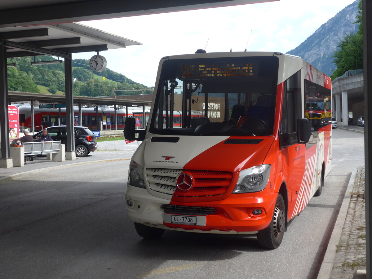 (226'421) - AS Engi - Nr. 8/GL 7708 - Mercedes/Kutsenits am 12. Juli 2021 beim Bahnhof Schwanden