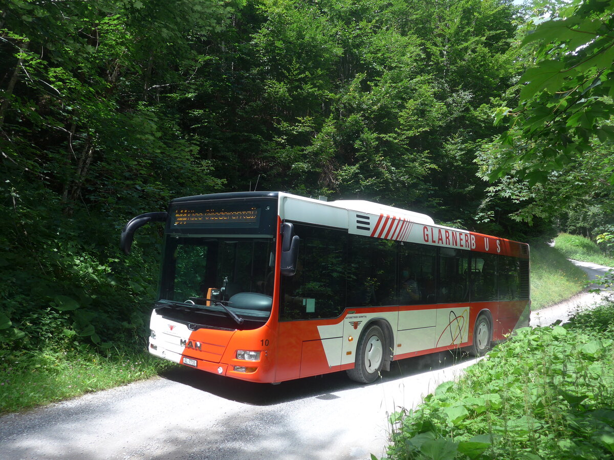 (226'456) - AS Engi - Nr. 10/GL 7710 - MAN am 12. Juli 2021 in Schwanden, Notumfahrung