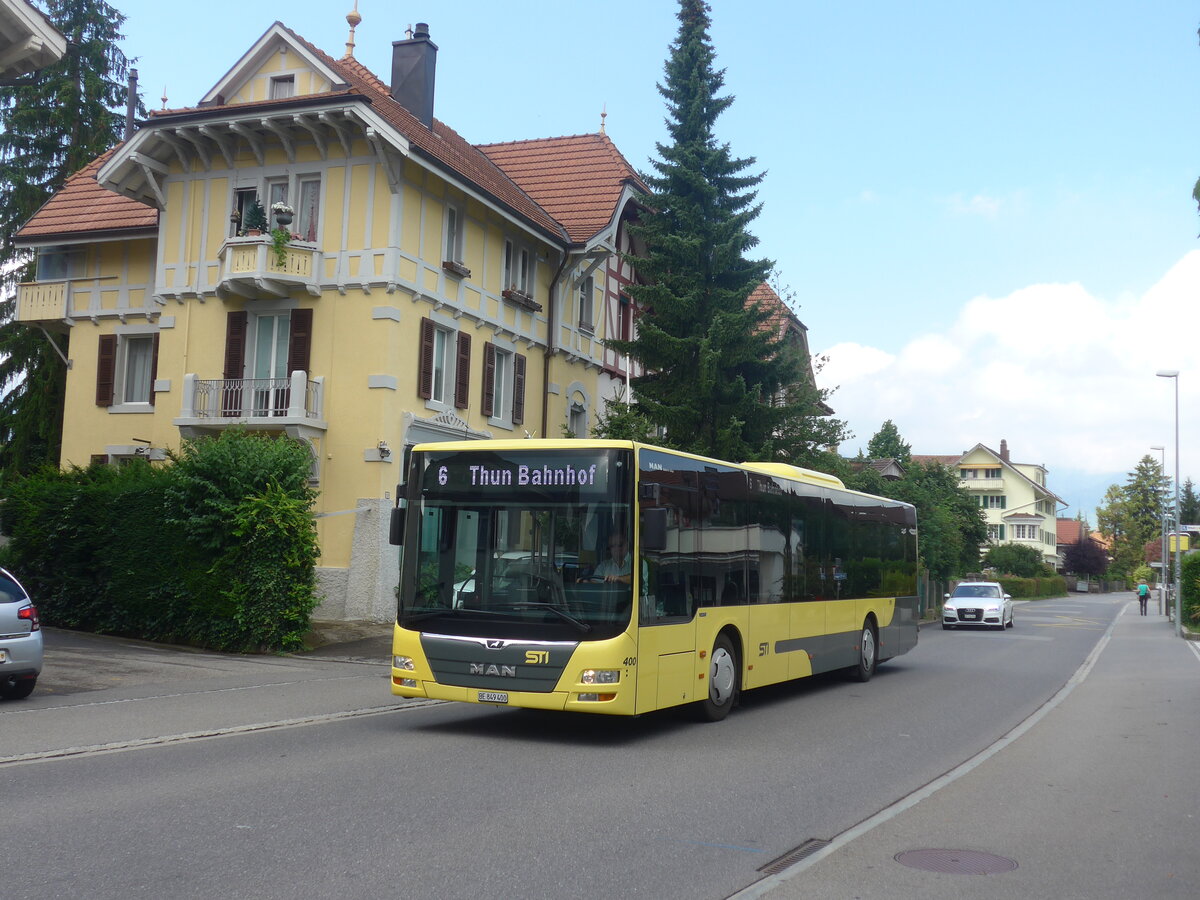 (226'567) - STI Thun - Nr. 400/BE 849'400 - MAN am 18. Juli 2021 in Thun, Reitweg/Expo