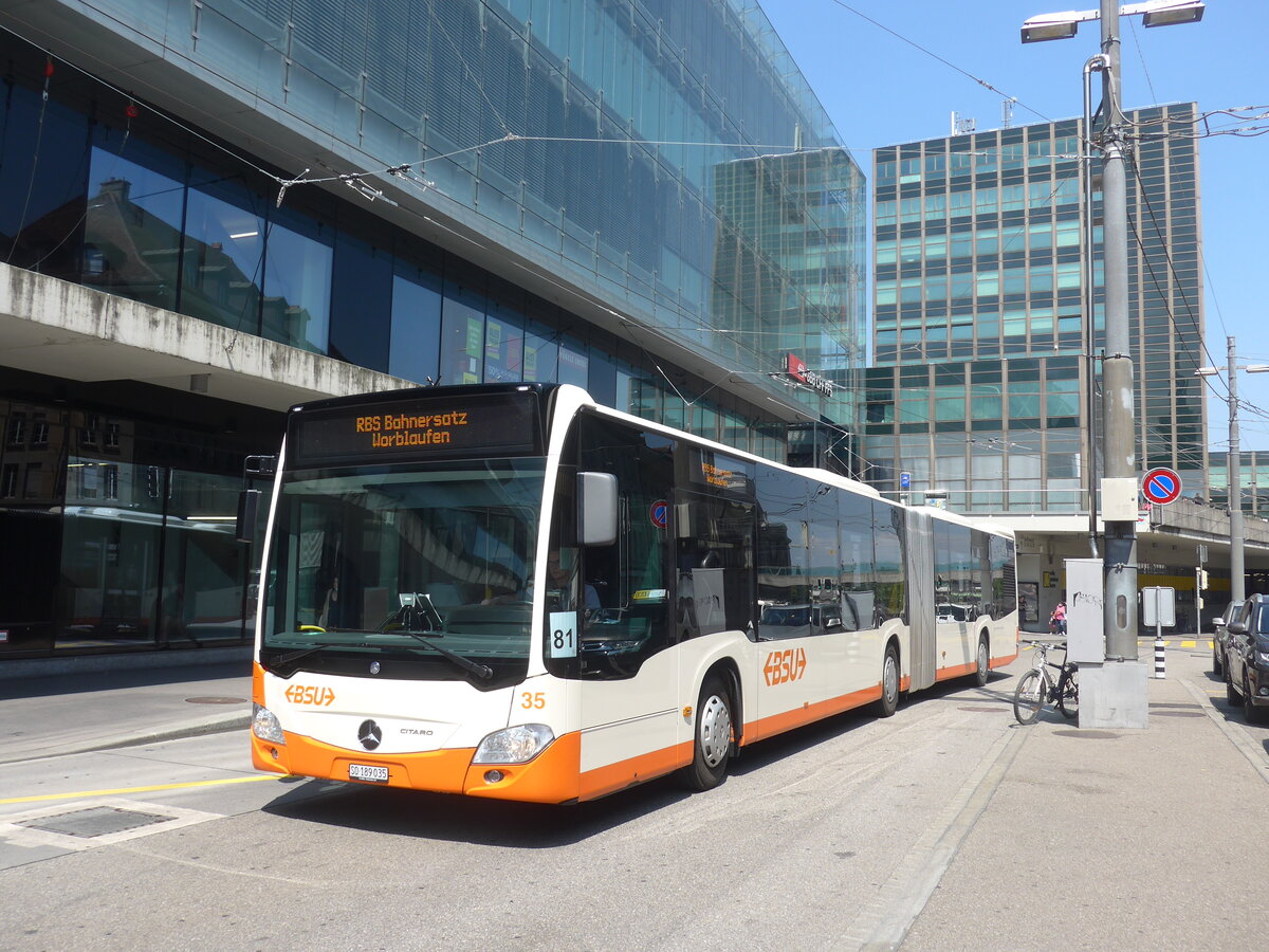 (226'680) - BSU Solothurn - Nr. 35/SO 189'035 - Mercedes am 22. Juli 2021 beim Bahnhof Bern