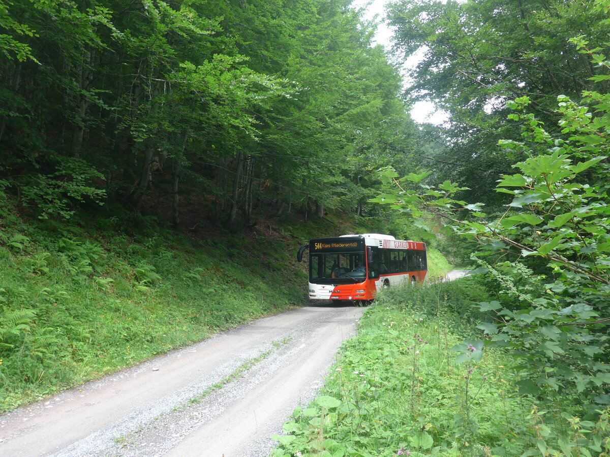 (226'770) - AS Engi - Nr. 10/GL 7710 - MAN am 25. Juli 2021 in Schwanden, Notumfahrung