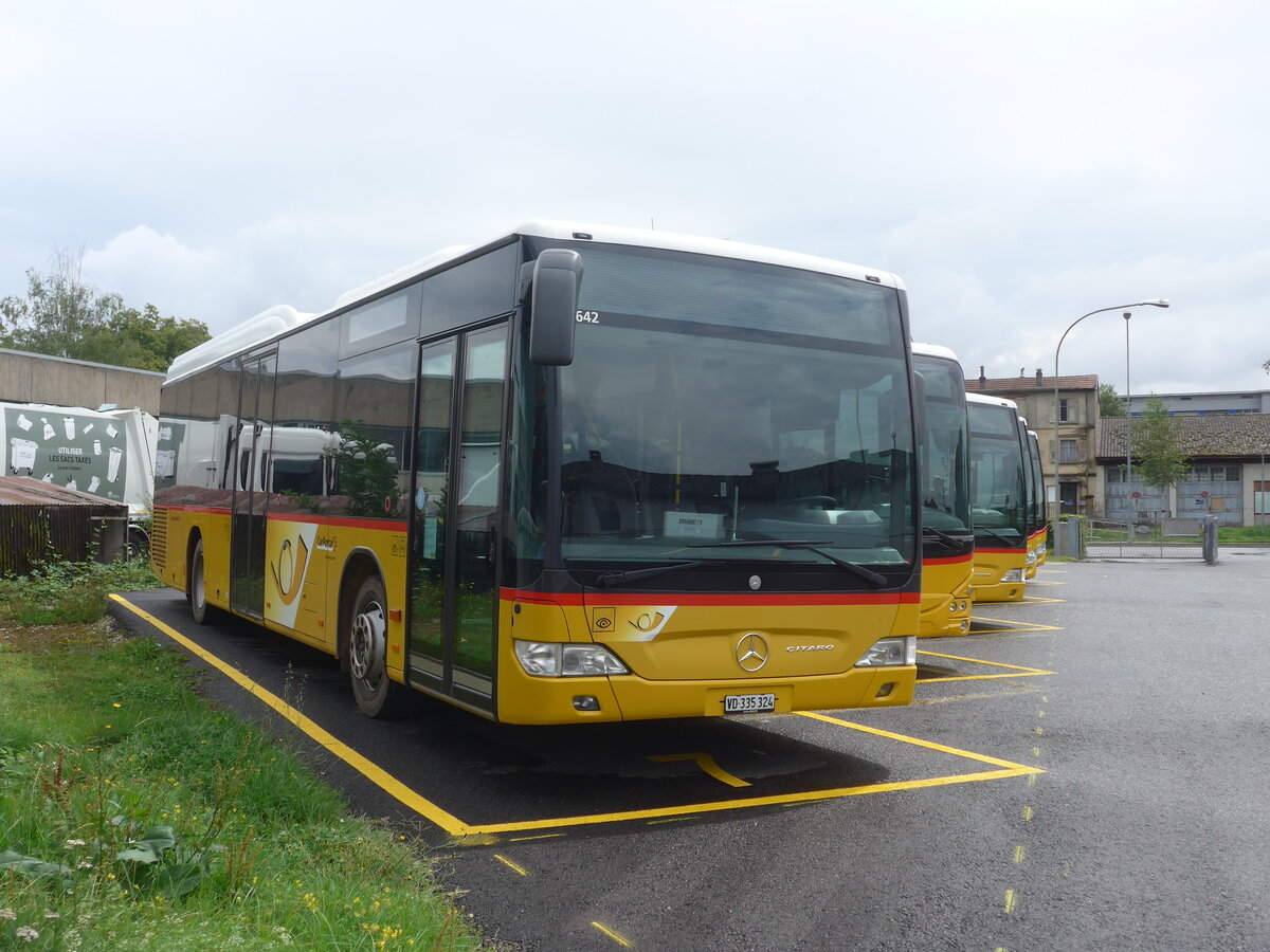 (226'882) - CarPostal Ouest - VD 335'324 - Mercedes am 1. august 2021 in Yverdon, Garage