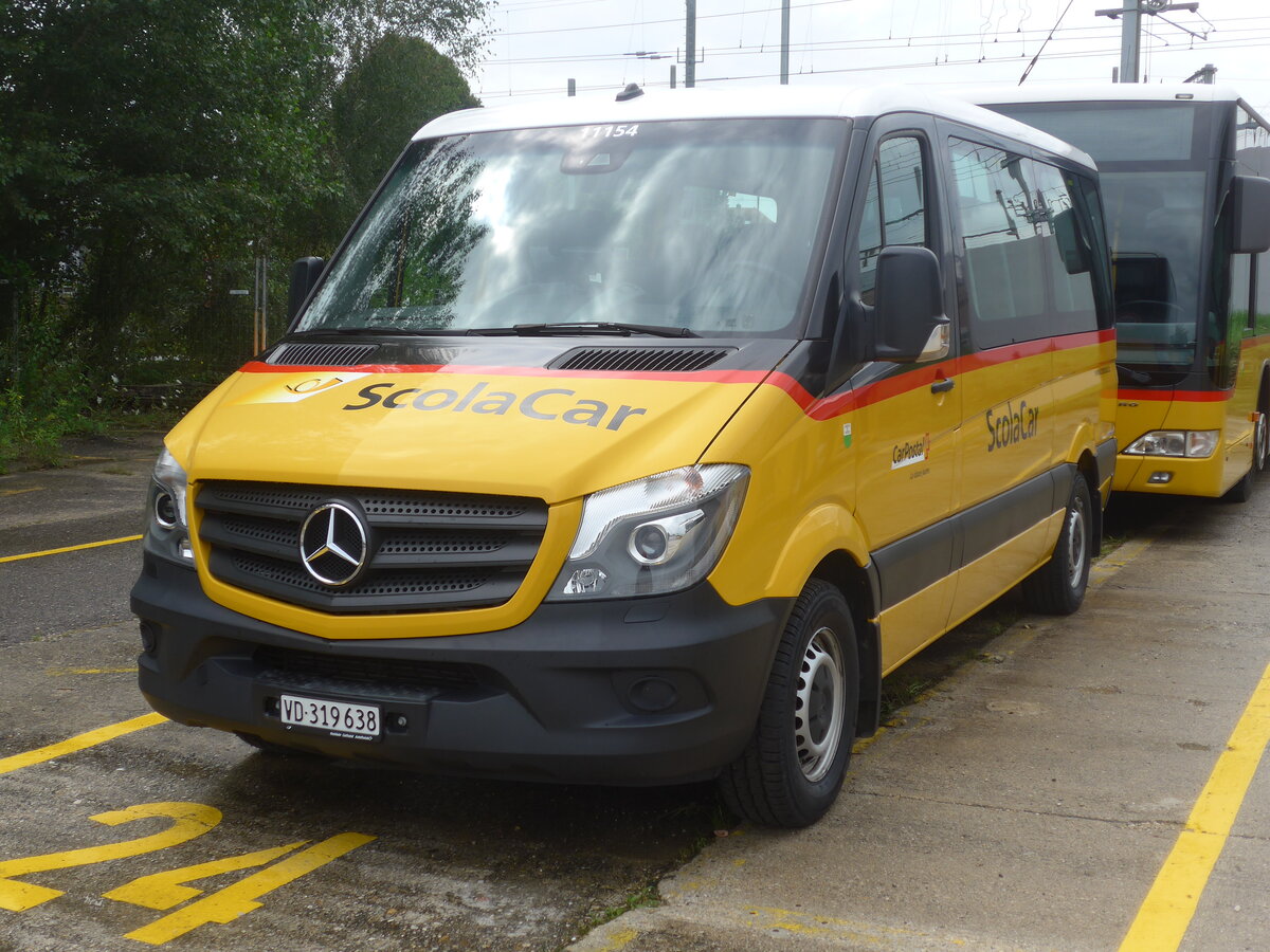 (226'892) - CarPostal Ouest - VD 319'638 - Mercedes am 1. august 2021 in Yverdon, Garage