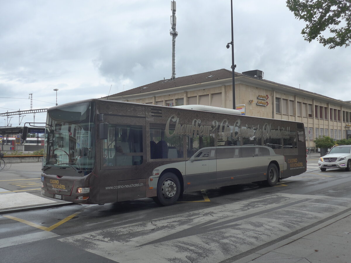 (226'919) - TRAVYS Yverdon - Nr. 223/VD 486'500 - MAN am 1. august 2021 beim Bahnhof Yverdon