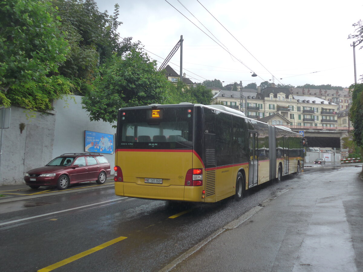 (226'934) - PostAuto Bern - Nr. 665/NE 165'366 - MAN (ex BE 656'302 - MAN am 1. August 2021 in Neuchtel, Avenue de la Gare (Einsatz CarPostal)