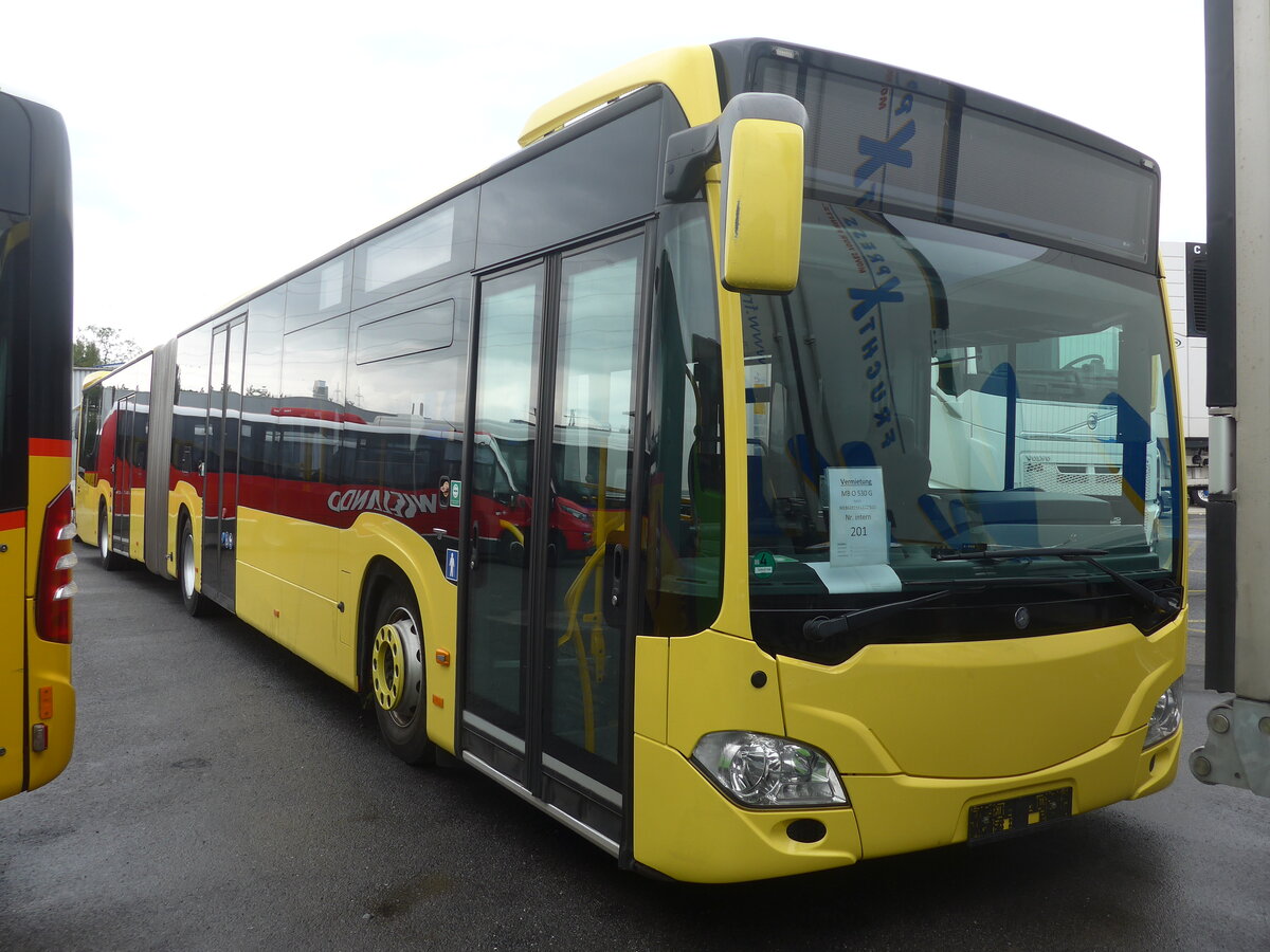 (226'955) - Interbus, Yverdon Nr. 201 - Mercedes (ex Flaegel, D-Gadebusch; ex HHA Hamburg/D Nr. 7433) am 1. August 2021 in Kerzers, Interbus