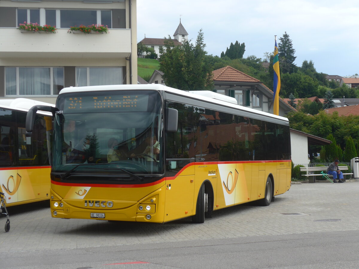 (227'018) - Engeloch, Riggisberg - Nr. 13/BE 98'334 - Iveco am 7. August 2021 in Riggisberg, Post