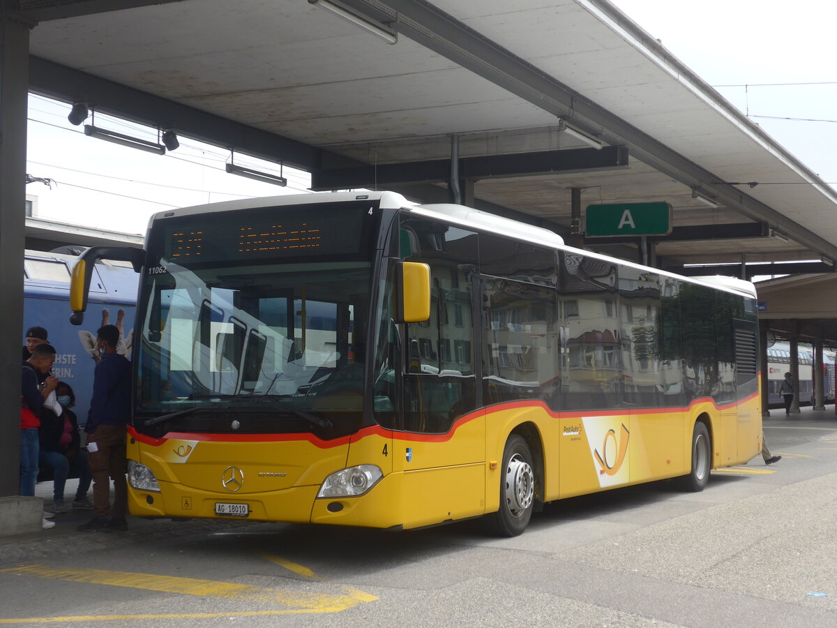 (227'180) - Keller, Hottwil - Nr. 4/AG 18'010 - Mercedes am 9. August 2021 beim Bahnhof Brugg