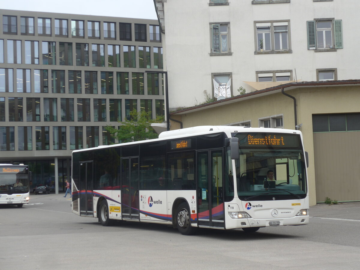 (227'201) - Voegtlin-Meyer, Brugg - Nr. 118/AG 226'155 - Mercedes am 9. August 2021 beim Bahnhof Brugg