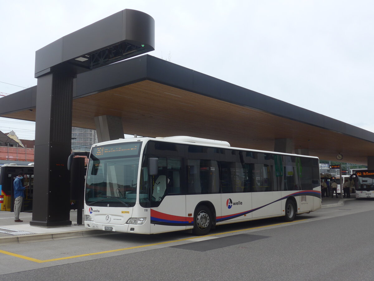 (227'208) - Voegtlin-Meyer, Brugg - Nr. 118/AG 226'155 - Mercedes am 9. August 2021 beim Bahnhof Brugg