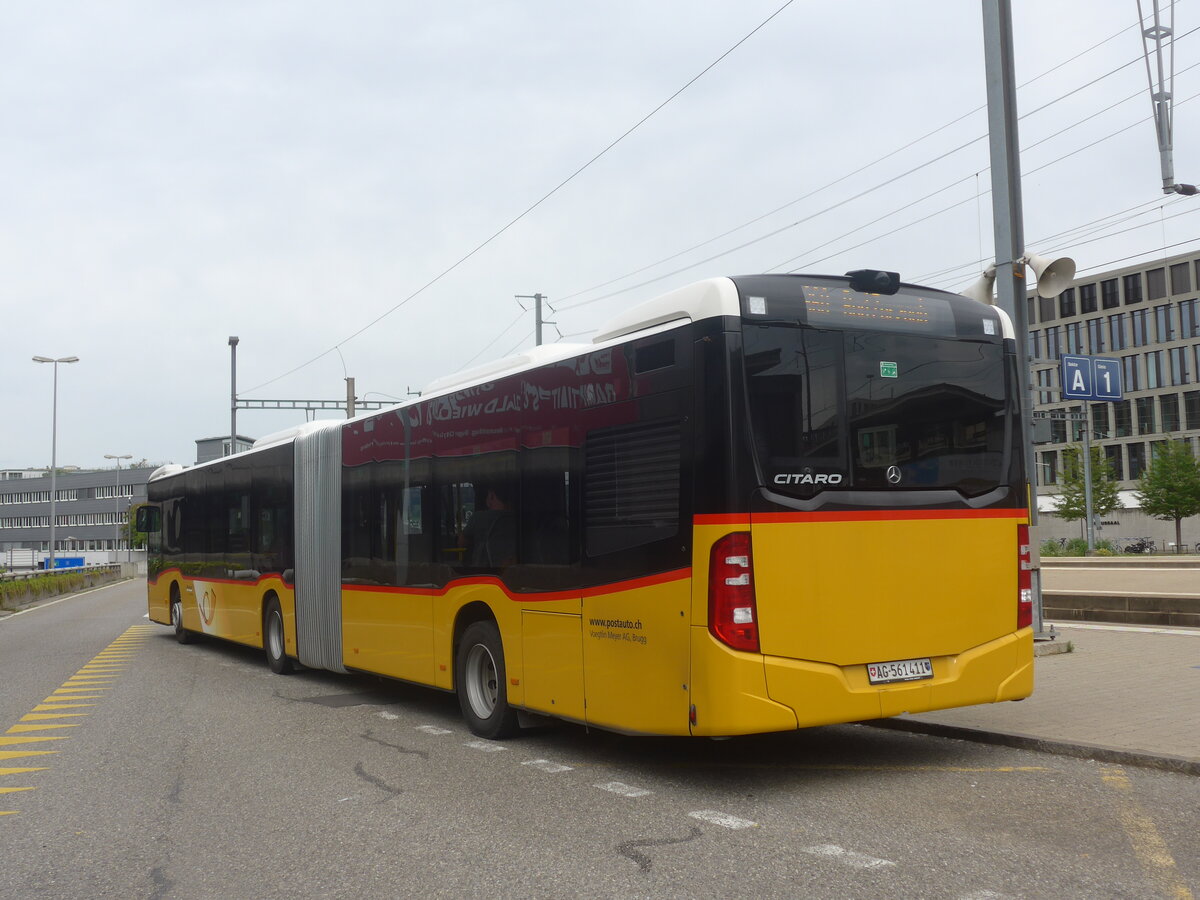 (227'221) - Voegtlin-Meyer, Brugg - Nr. 127/AG 561'411 - Mercedes am 9. August 2021 beim Bahnhof Brugg