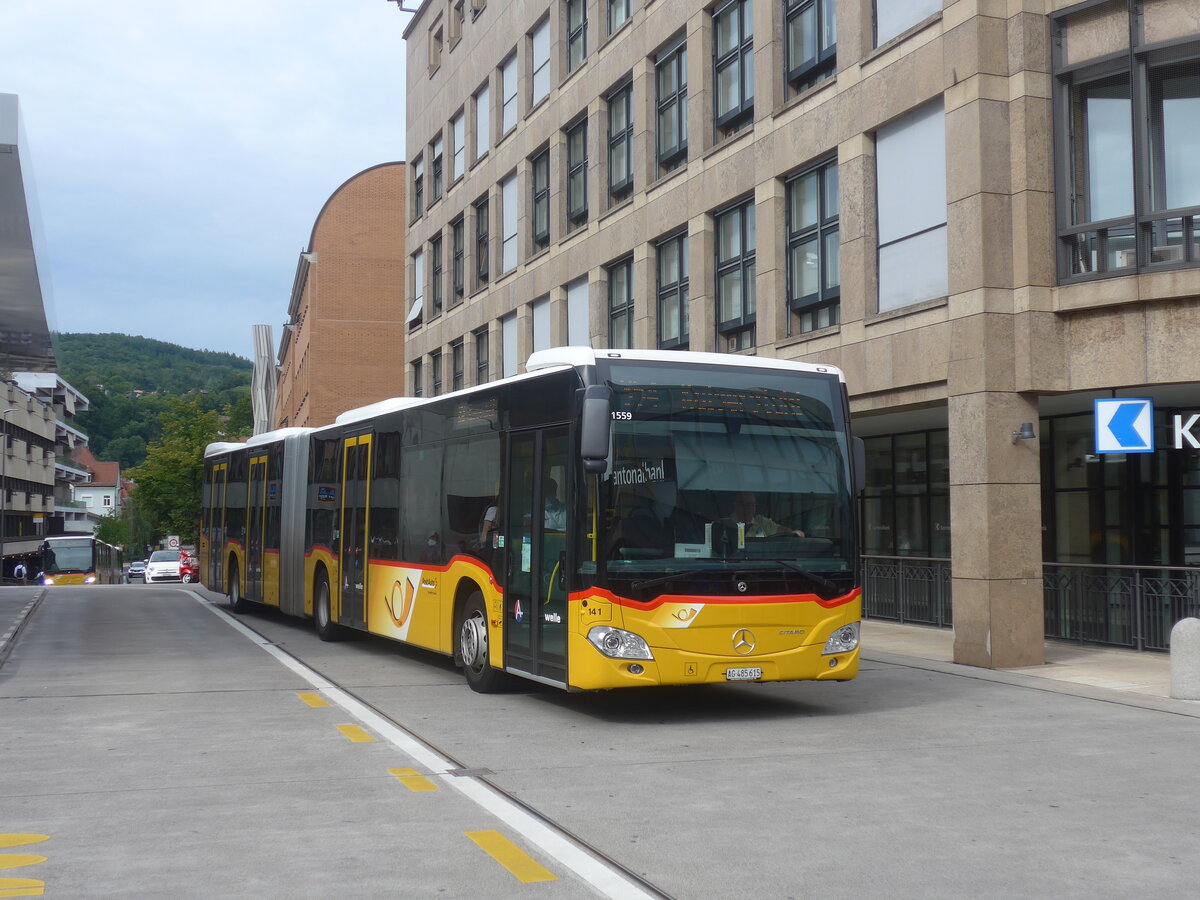 (227'245) - Indermhle, Rekingen - Nr. 141/AG 485'615 - Mercedes am 9. August 2021 beim Bahnhof Baden