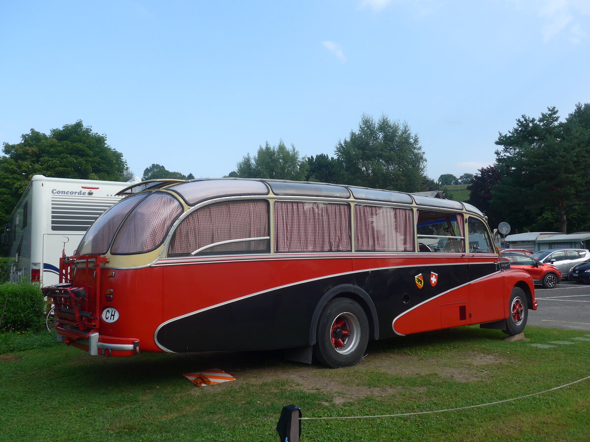 (227'258) - Schaffer, Oberburg - BE 30'513 - Saurer/R&J (ex AFA Adelboden Nr. 16; ex ASKA Aeschi Nr. 8) am 15. August 2021 in Grandson, Camping VD 24