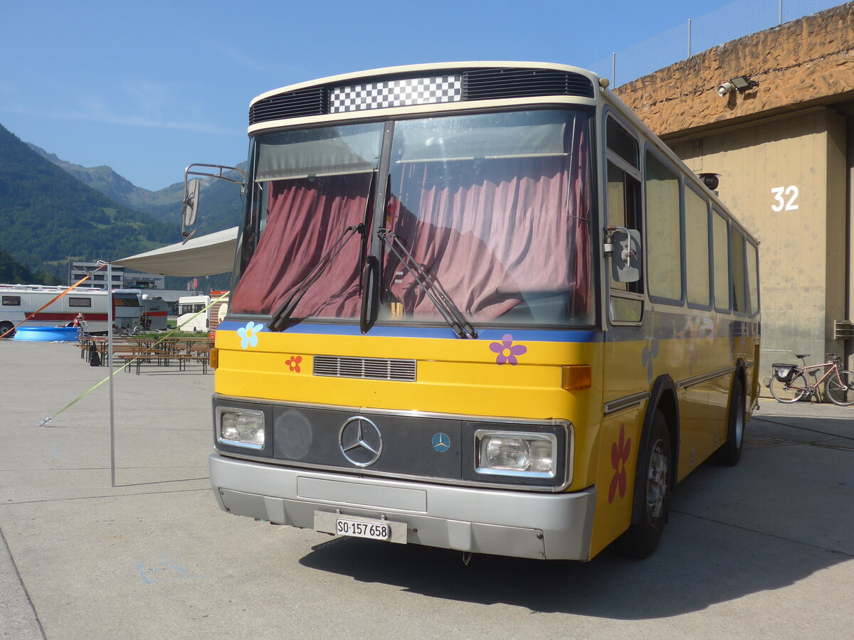 (227'400) - Schoch, Solothurn - SO 157'658 - Mercedes/Tscher (ex Reinhart, Selzach; ex Gessinger, Bad Ragaz) am 21. August 2021 in Interlaken, Flugplatz 