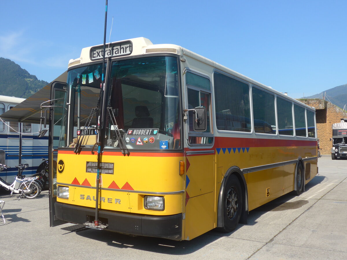 (227'419) - Toldo, Zrich - ZH 124'701 - Saurer/R&J (ex Peter, Pfaffnau) am 21. August 2021 in Interlaken, Flugplatz