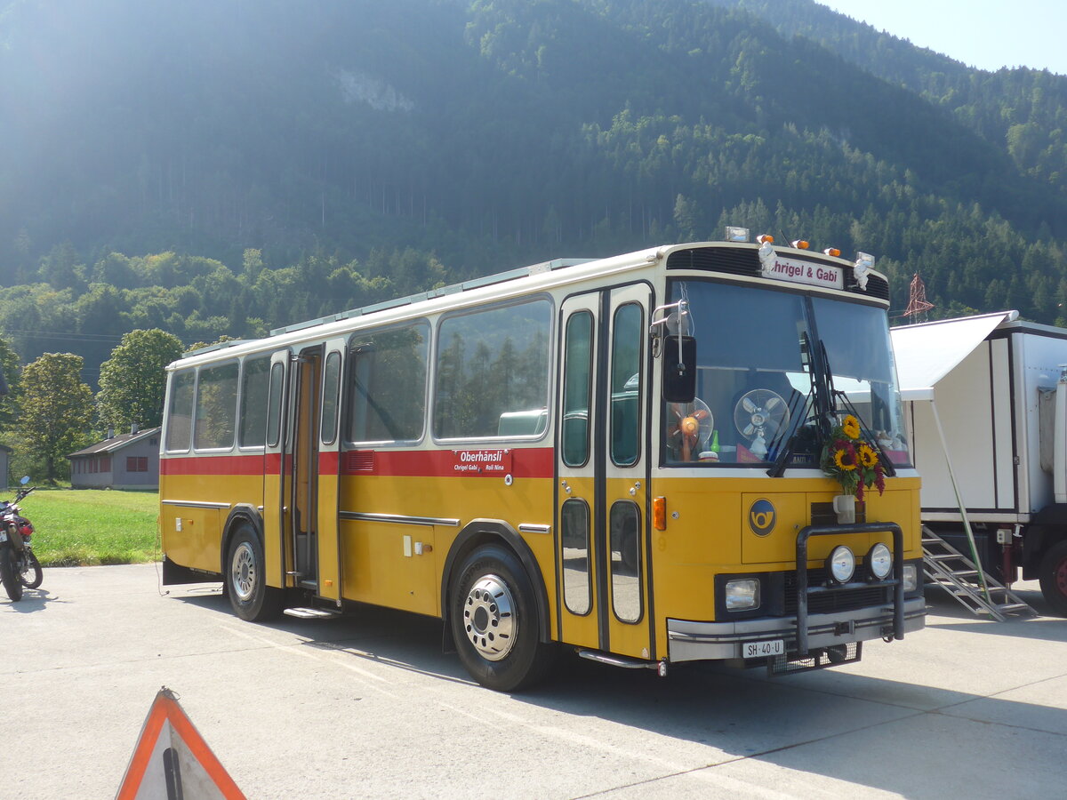 (227'425) - Oberhnsli, Thayngen - SH 40 U - FBW/Tscher (ex Bus-Halter, Wil Nr. 9) am 21. August 2021 in Interlaken, Flugplatz