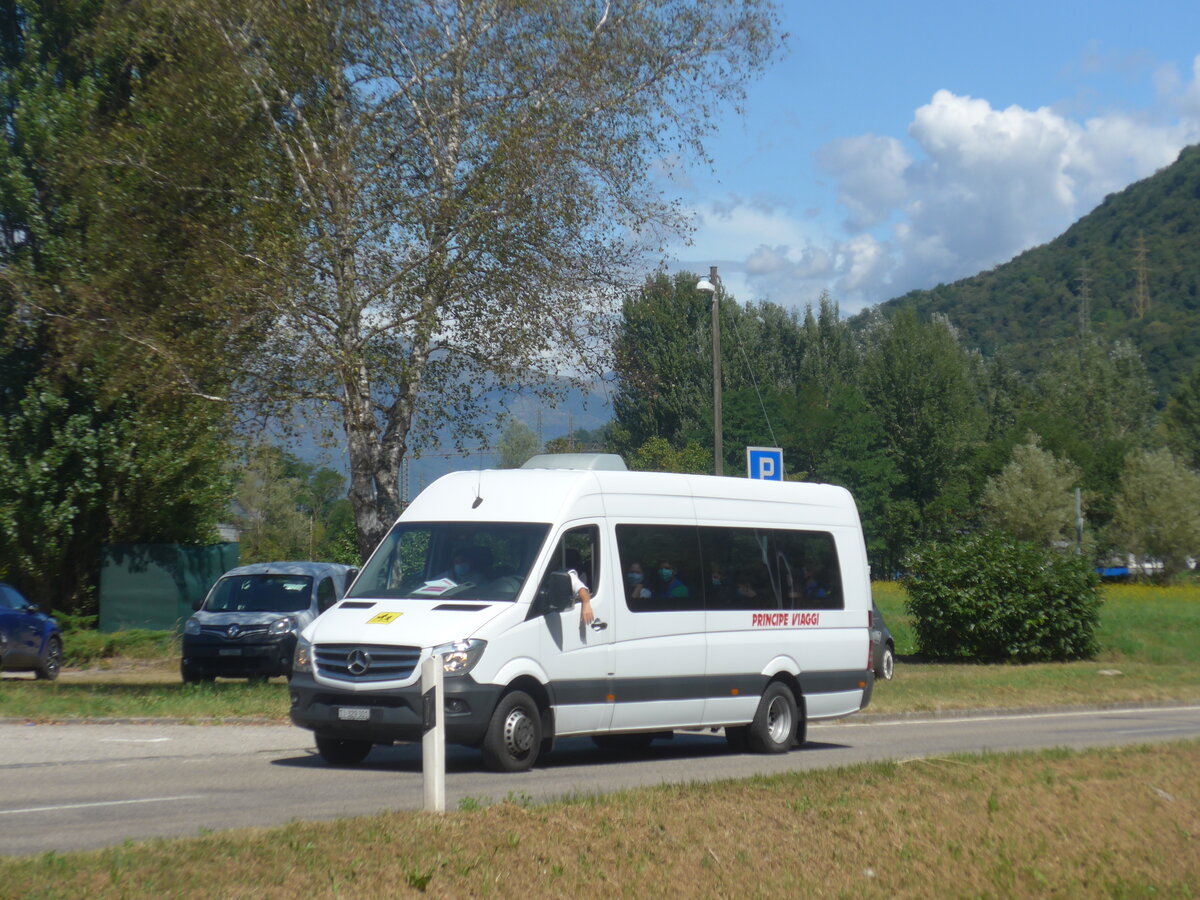 (227'686) - Principe Viaggi, Lugano - TI 329'301 - Mercedes am 30. August 2021 in Barbengo, Sidema