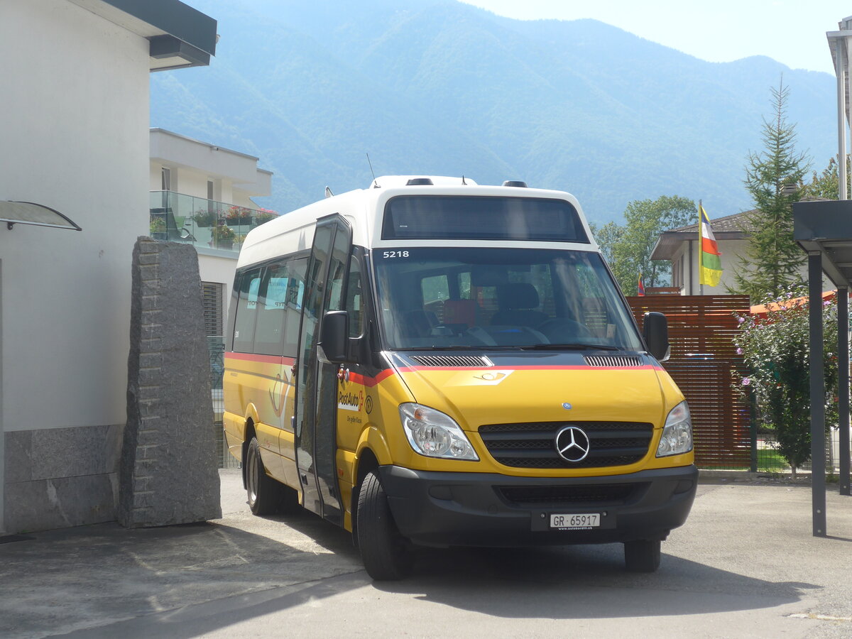 (227'954) - PostAuto Graubnden - GR 65'917 - Mercedes (ex PostAuto Ostschweiz; ex Postautobetriebe Unteres Toggenburg, Ltisburg) am 11. September 2021 in Grono, Garage TpM