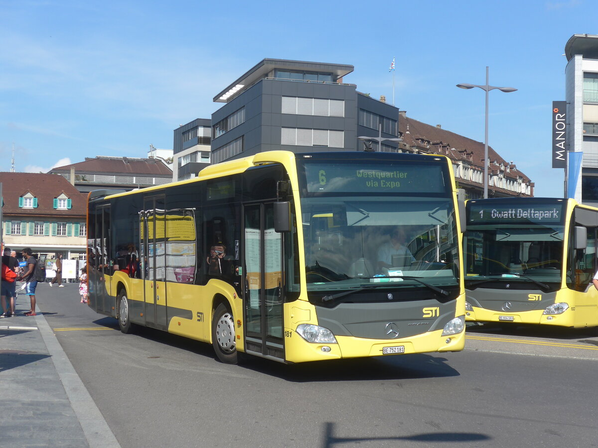 (227'993) - STI Thun - Nr. 181/BE 752'181 - Mercedes am 12. September 2021 beim Bahnhof Thun