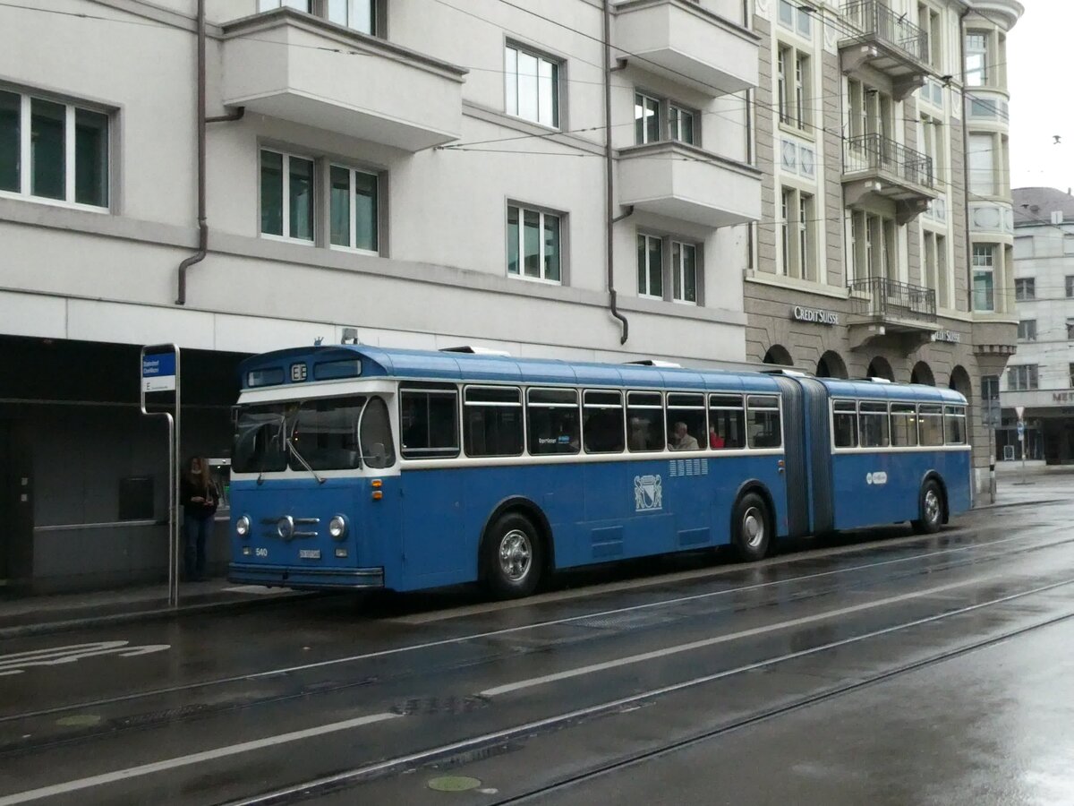 (228'347) - VBZ Zrich (TMZ) - Nr. 540/ZH 187'540 - Saurer/Saurer (ex Nr. 7540; ex Nr. 540) am 26. September 2021 beim Bahnhof Zrich-Oerlikon