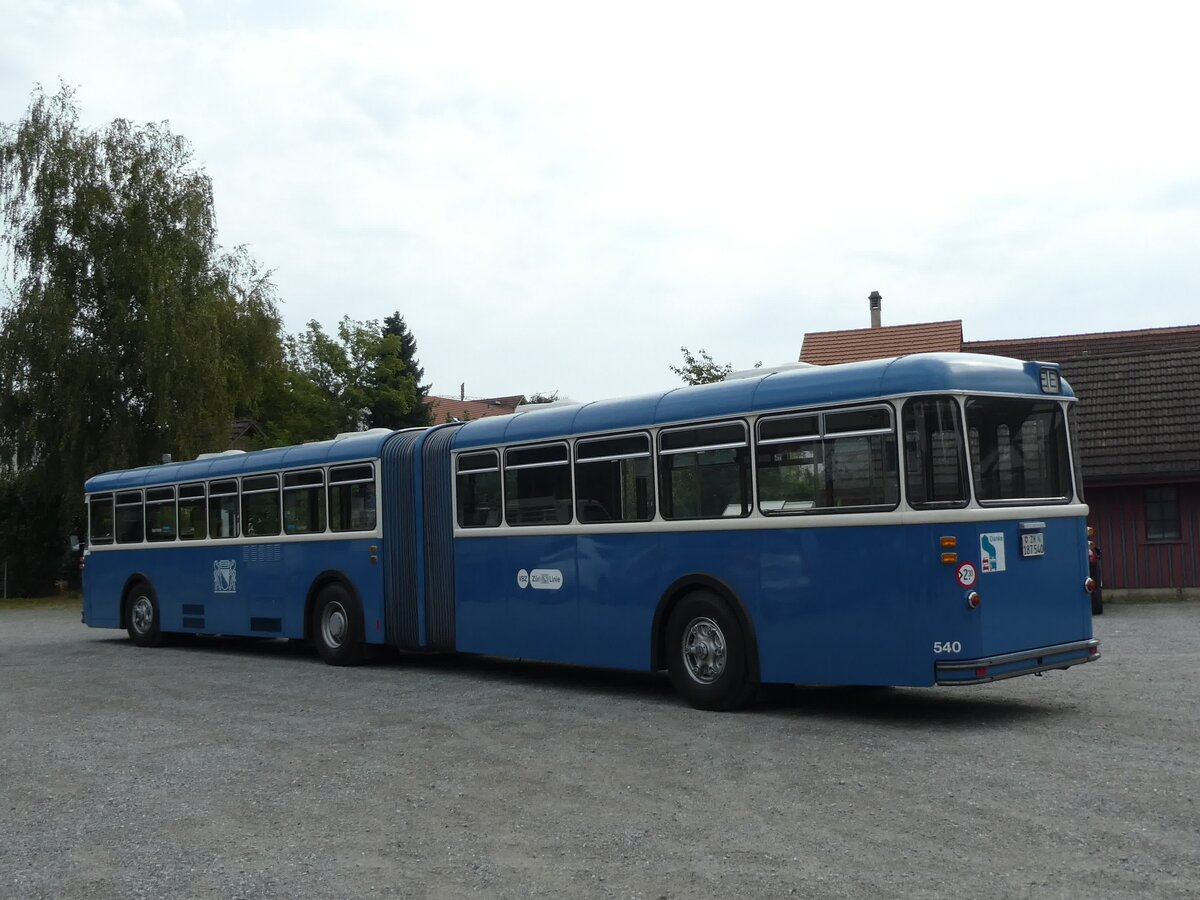 (228'355) - VBZ Zrich (TMZ) - Nr. 540/ZH 187'540 - Saurer/Saurer (ex Nr. 7540; ex Nr. 540) am 26. September 2021 in Marthalen, Gasthof zum Rssli