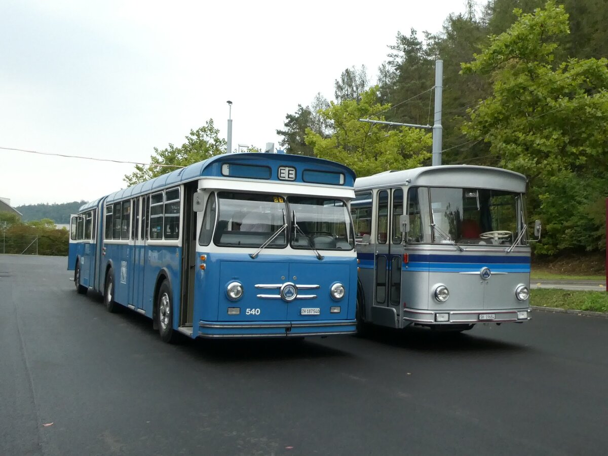 (228'363) - VBZ Zrich (TMZ) - Nr. 540/ZH 187'540 - Saurer/Saurer (ex Nr. 7540; ex Nr. 540) am 26. September 2021 in Schaffhausen, Busdepot VBSH