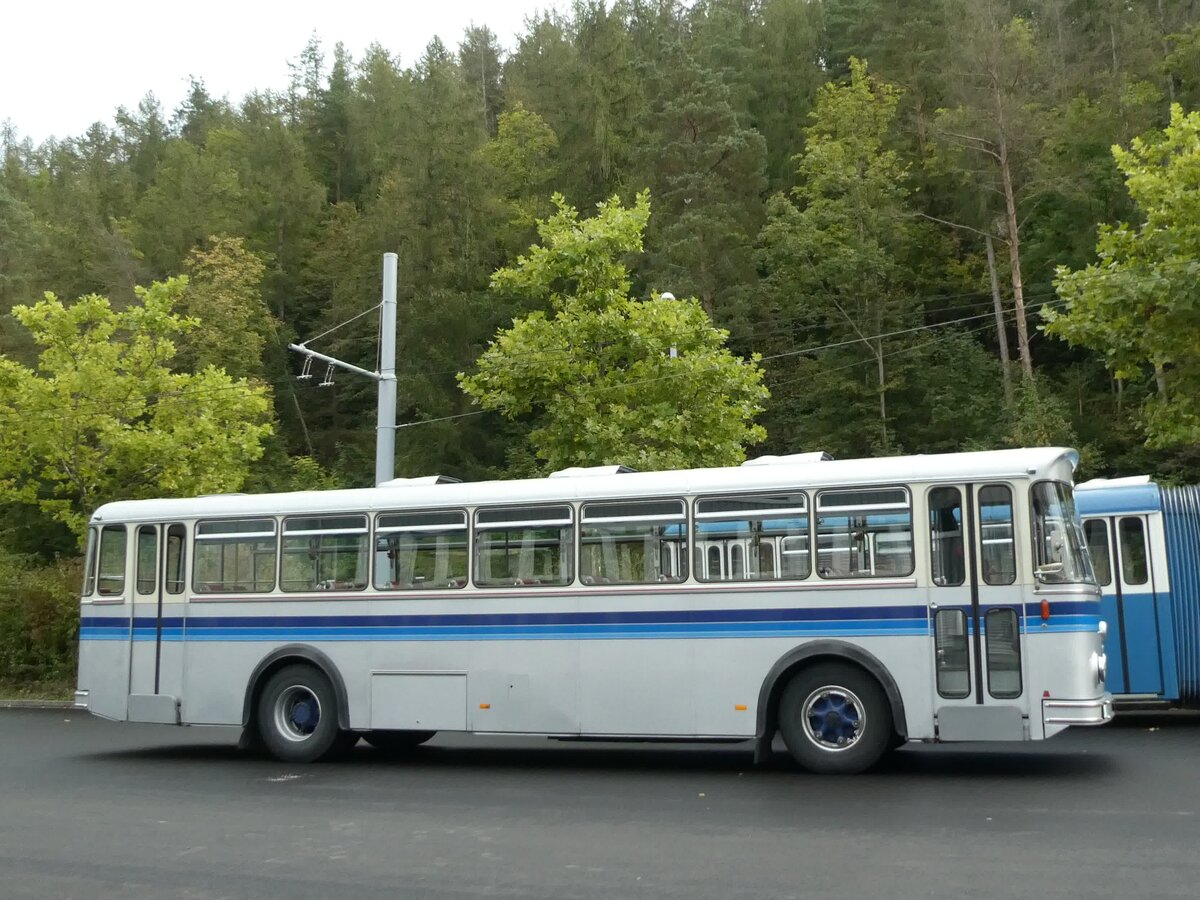 (228'389) - Borer, Neuhausen - SH 19'684 - Saurer/Tscher (ex Schttler, D-Kln; ex Braun, D-Mnster; ex Schmid, Hemishofen; ex Brtsch, Bttenhard; ex ASS Schleitheim Nr. 8) am 26. September 2021 in Schaffhausen, Depot VBSH