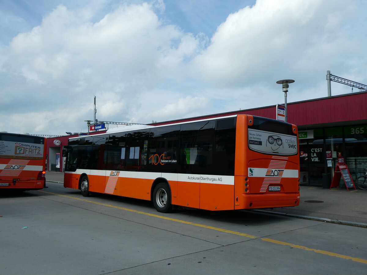 (228'455) - AOT Amriswil - Nr. 402/TG 231'399 - Neoplan (ex Nr. 6) am 27. September 2021 beim Bahnhof Amriswil