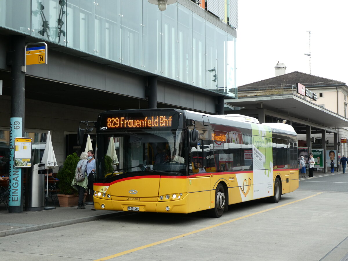 (228'485) - PostAuto Ostschweiz - TG 158'060 - Solaris am 27. September 2021 beim Bahnhof Frauenfeld