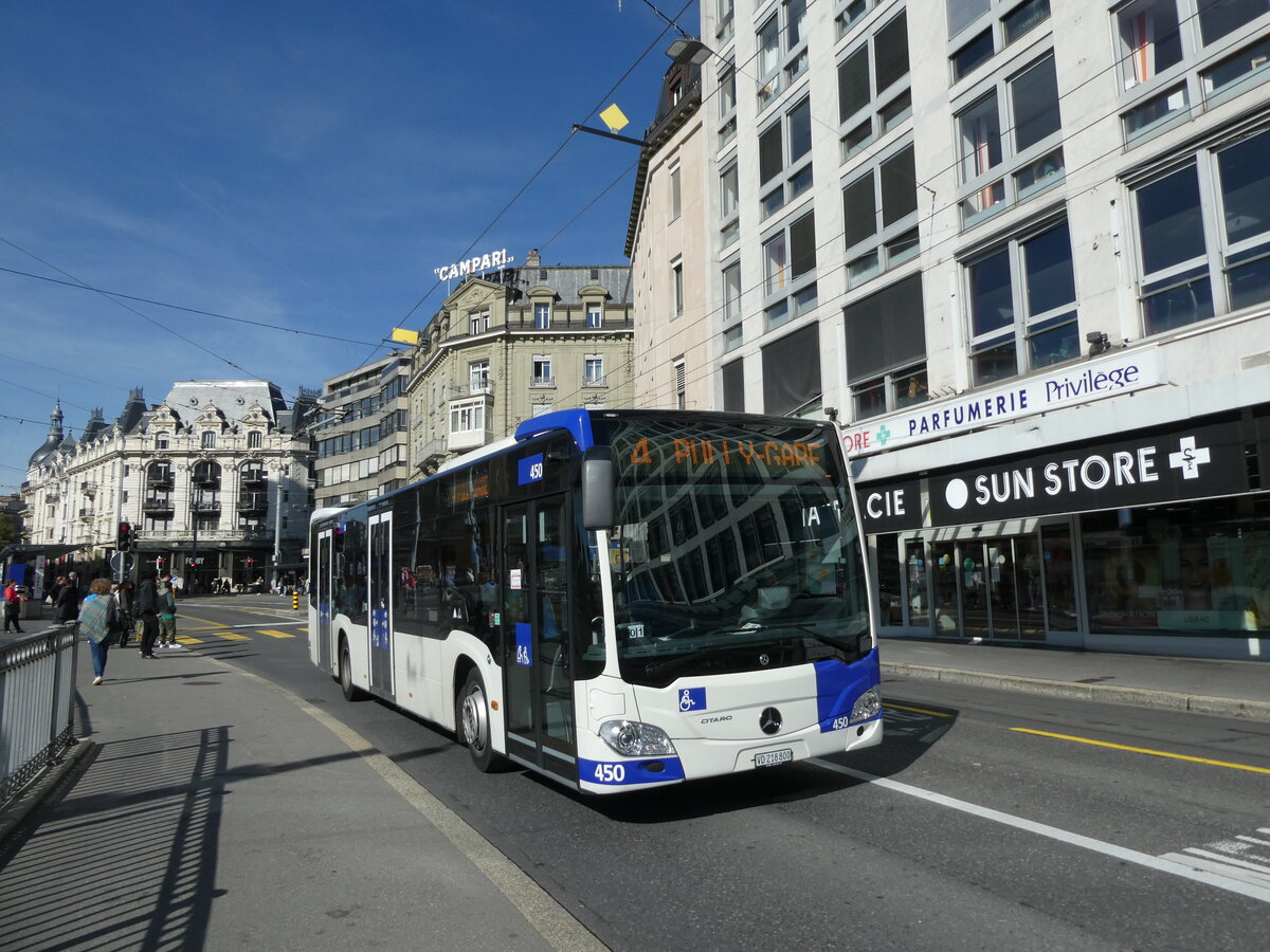 (228'854) - TL Lausanne - Nr. 450/VD 218'800 - Mercedes am 11. Oktober 2021 in Lausanne, Bel-Air